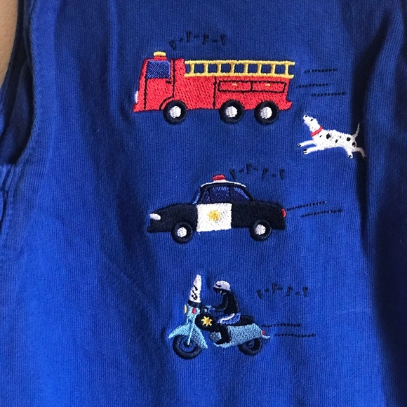 Le Top FirefighterPolice appliqué Cotton Overalls - Picture 4 of 8